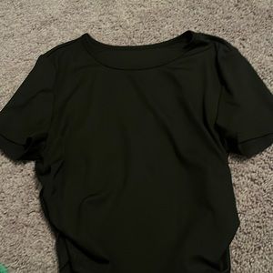 black skin tight t shirt